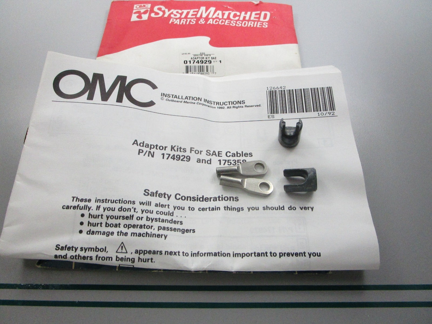 NEW OEM 174929 0174929 OMC Johnson Evinrude Cable Adapter Kit 0810
