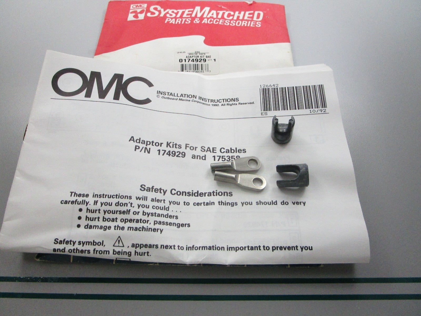 NEW OEM 174929 0174929 OMC Johnson Evinrude Cable Adapter Kit 0810
