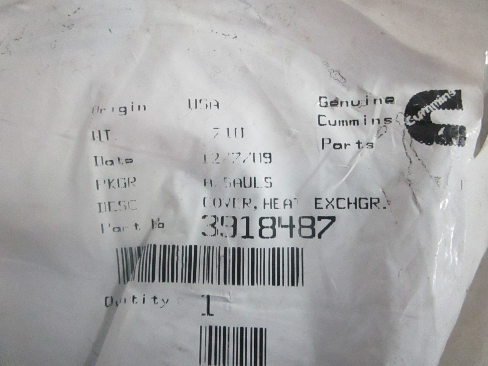 *NEW OEM* 0820 Cummins Heat Exchanger 3918487