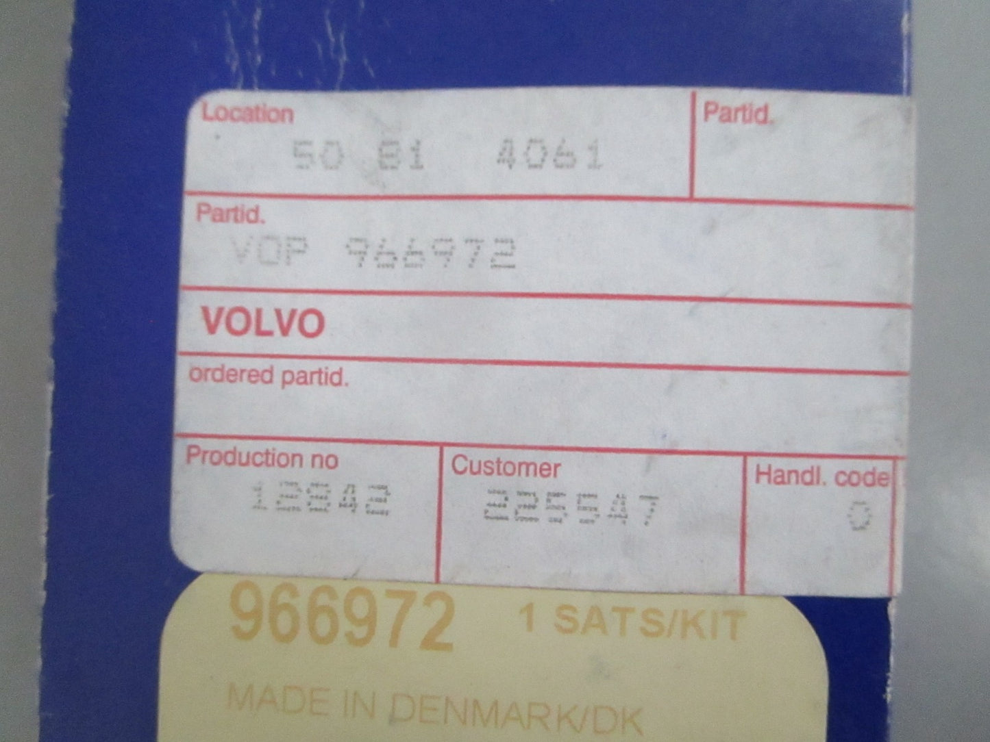 NEW OEM 966972 Volvo Penta V-Belt Set 0820