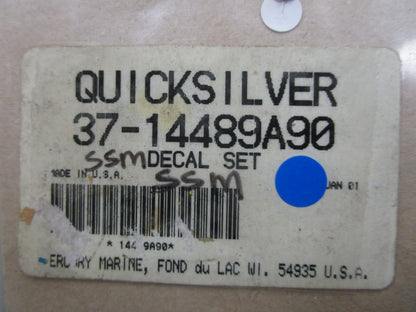 *NEW OEM* 0810 Mercury Quicksilver SSM Decal Set 37-14489A90