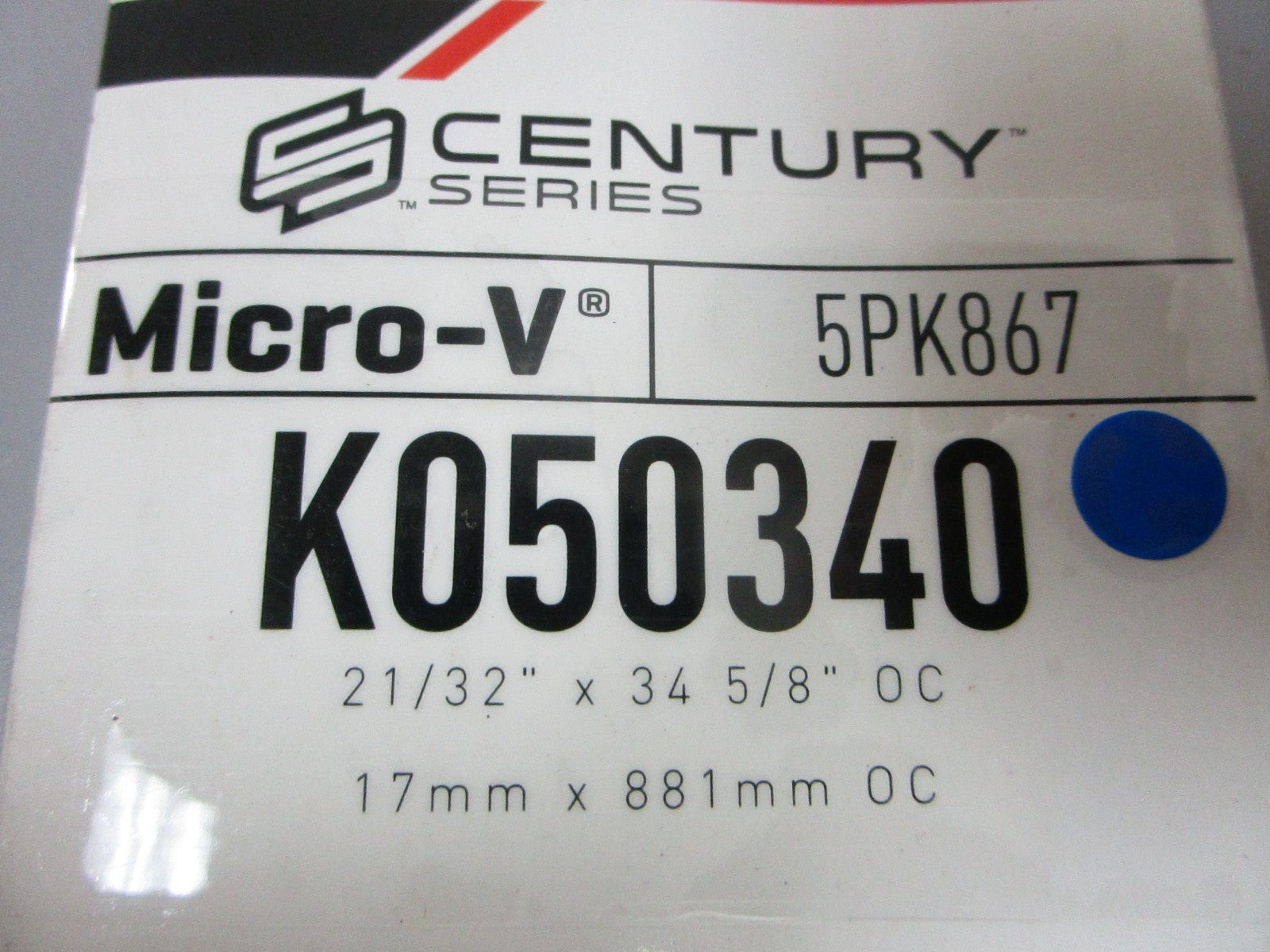 NEW K050340 Gates Micro-V 21/32" x 34 ⅝" Serpentine Belt 0720