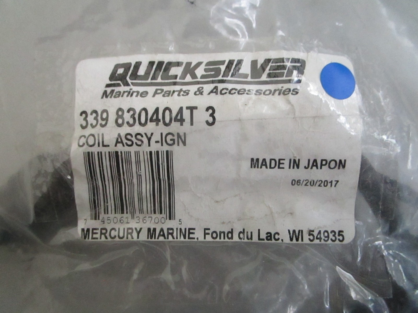 *NEW OEM* 0820 Mercury Quicksilver Ignition Coil Assy 339-830404T3