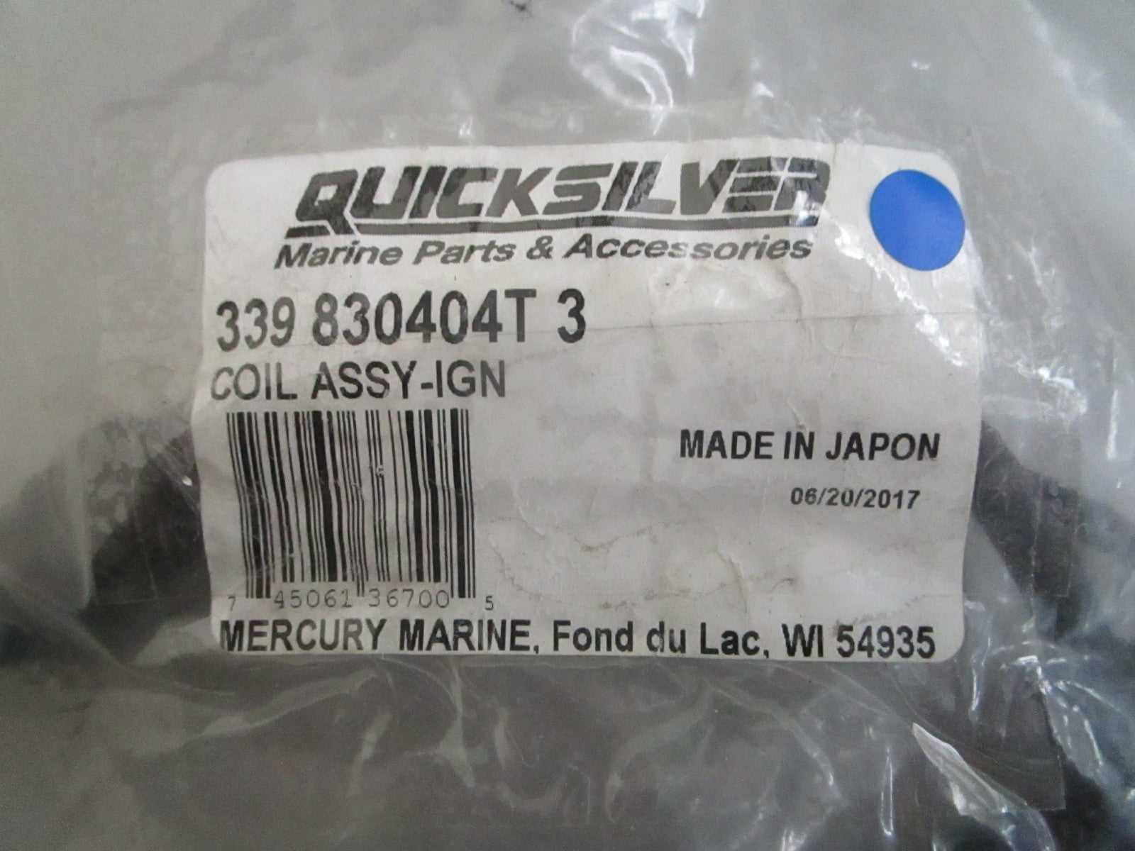 *NEW OEM* 0820 Mercury Quicksilver Ignition Coil Assy 339-830404T3