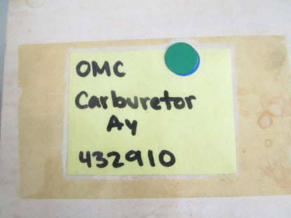 NEW OEM 432910 0432910 OMC Johnson Evinrude Carburetor Assy 0820