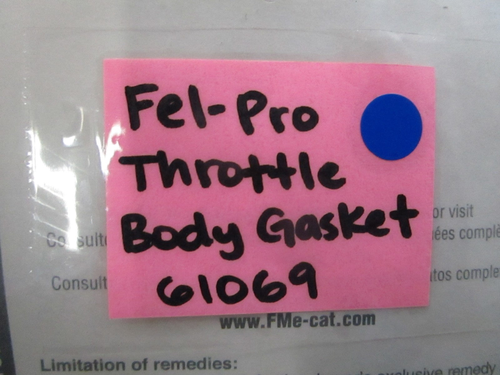 *NEW* 0810 Fel-Pro Throttle Body Gasket 61069