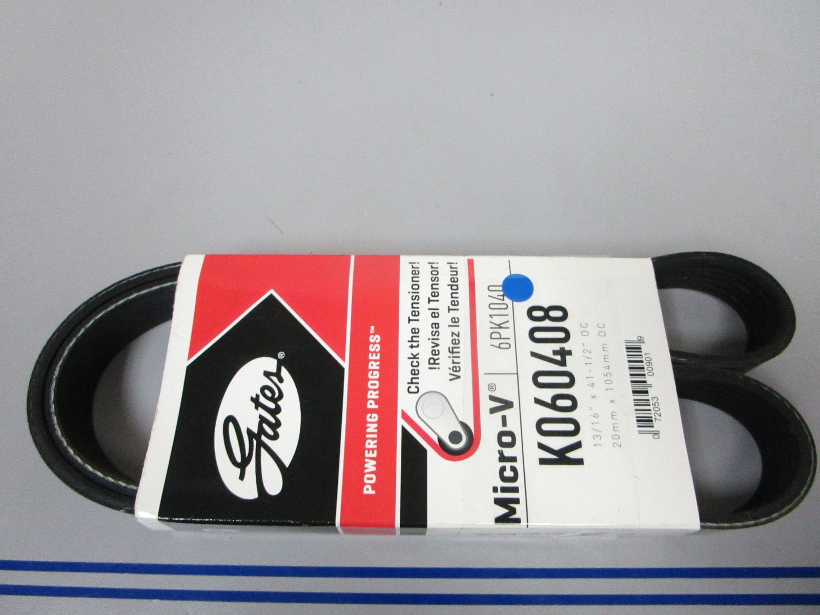 NEW K060408 Gates Micro-V 13/16" x 41 ½" Serpentine Belt 0720