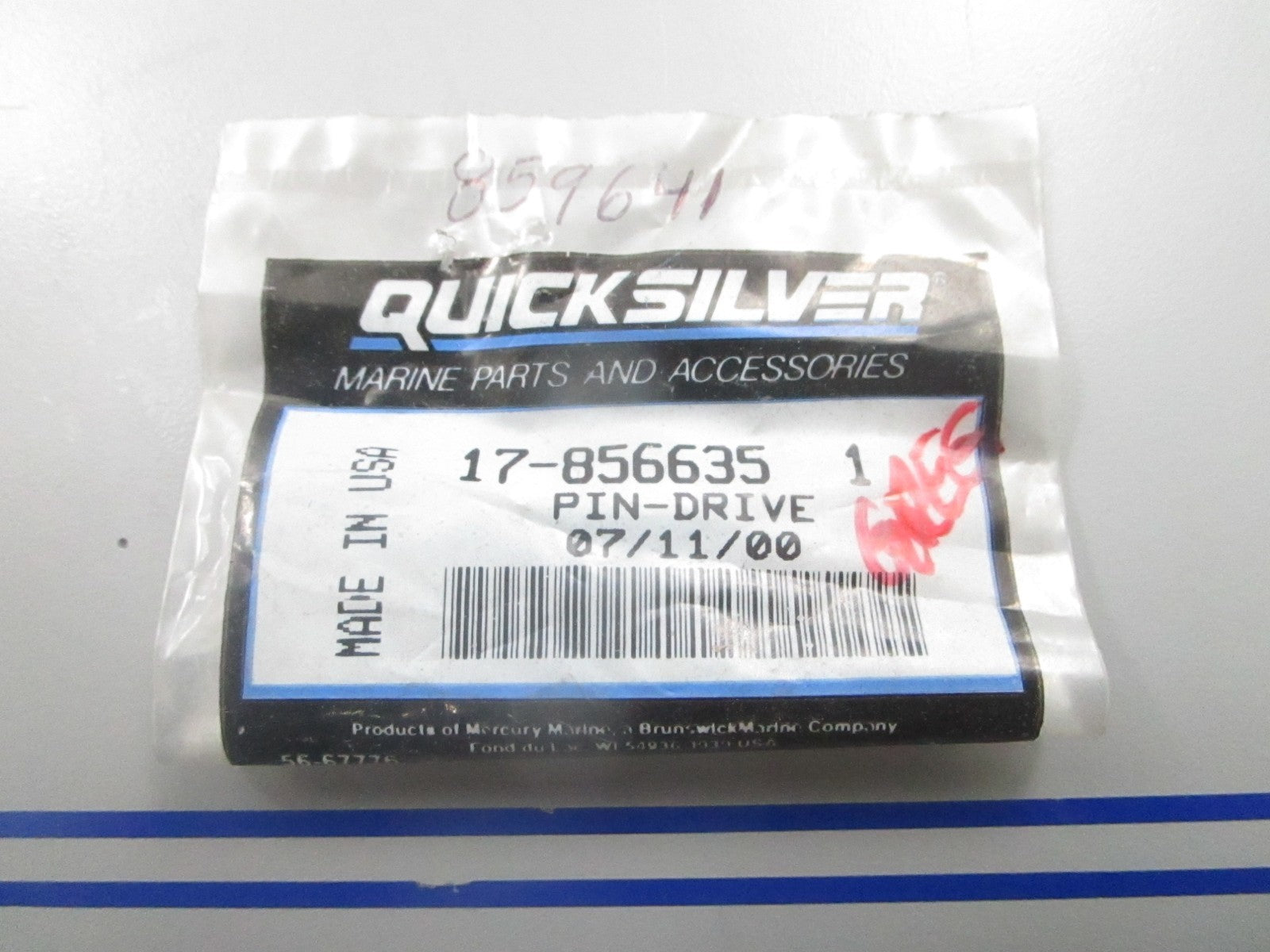 *NEW OEM* 0810 Mercury Quicksilver Square Drive Pin 17-8566351