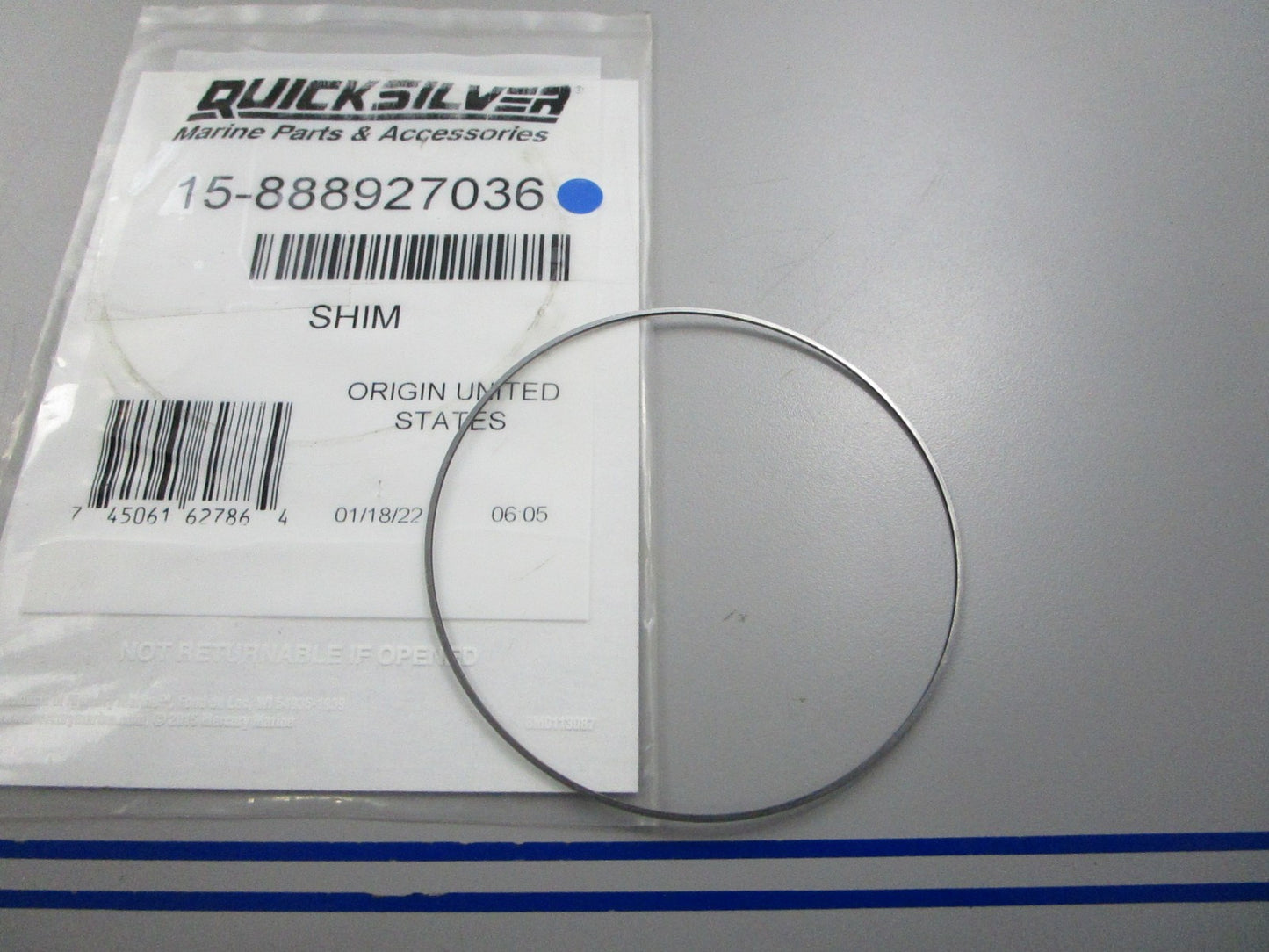 NEW OEM 15-888927036 Mercury Quicksilver Shim 0810