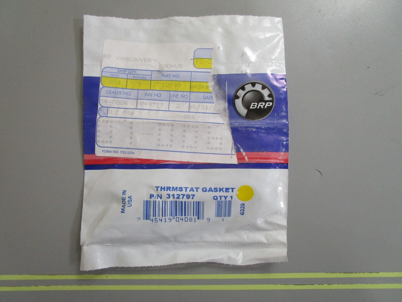 *NEW OEM* 0810 OMC Johnson Evinrude Gasket 312797 0312797