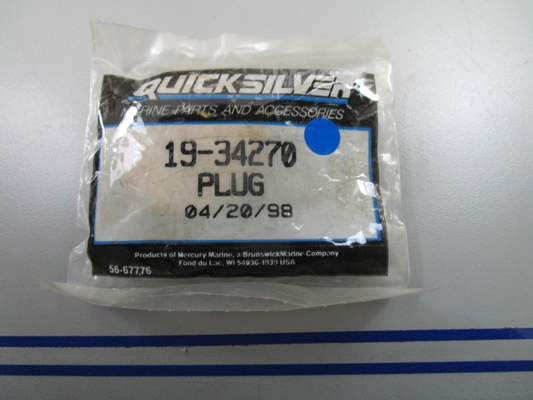 *NEW OEM* 0810 Mercury Quicksilver Plug 19-34270