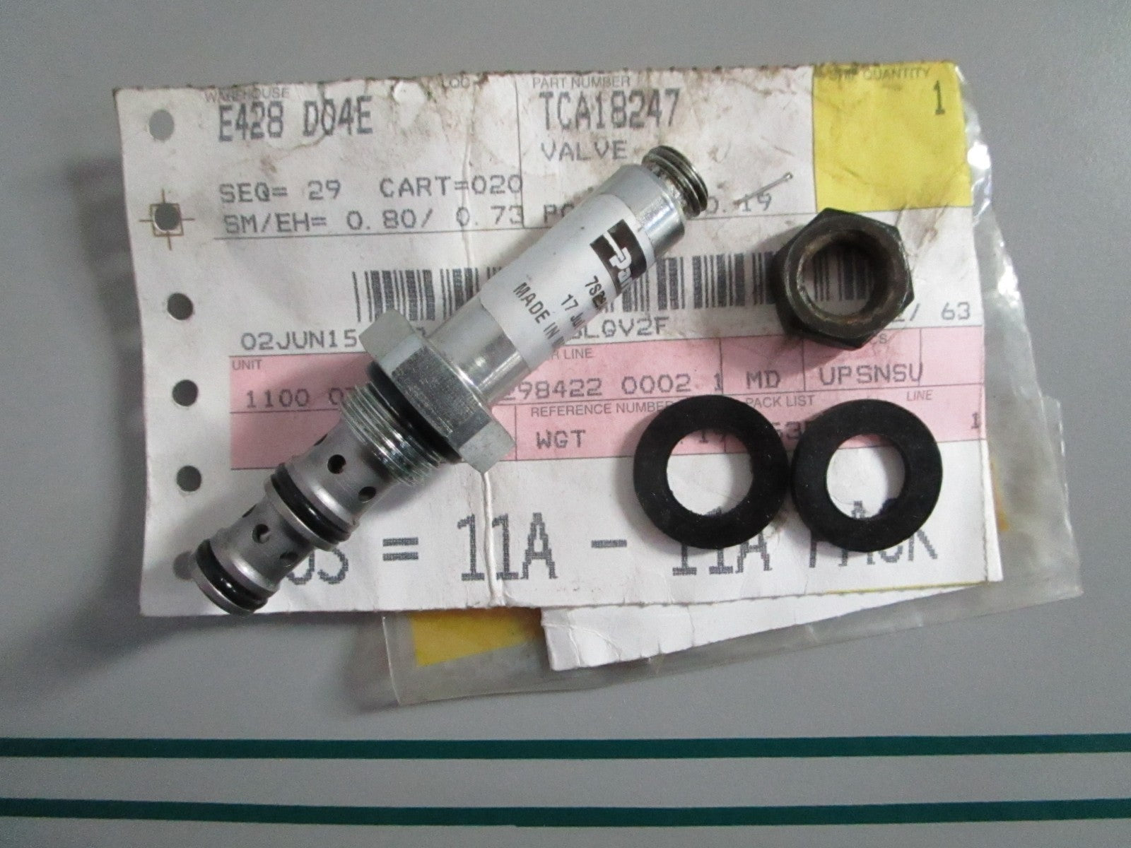 NEW OEM TCA18247 John Deere Valve 0820