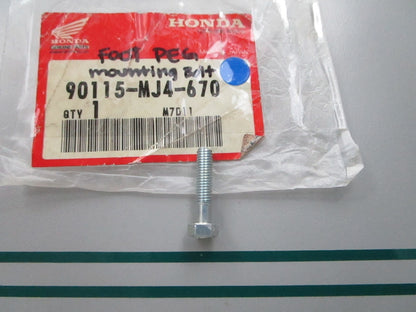 NEW OEM 90115-MJ4-670 Honda Foot Peg Mounting Bolt 0810