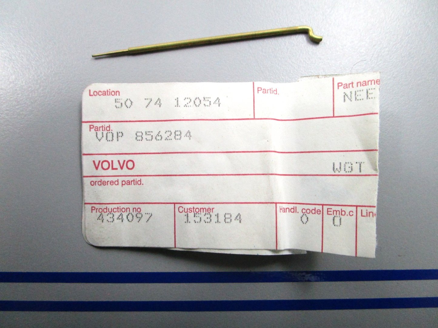 *NEW OEM* 0810 Volvo Penta Rod Needle Valve 856284