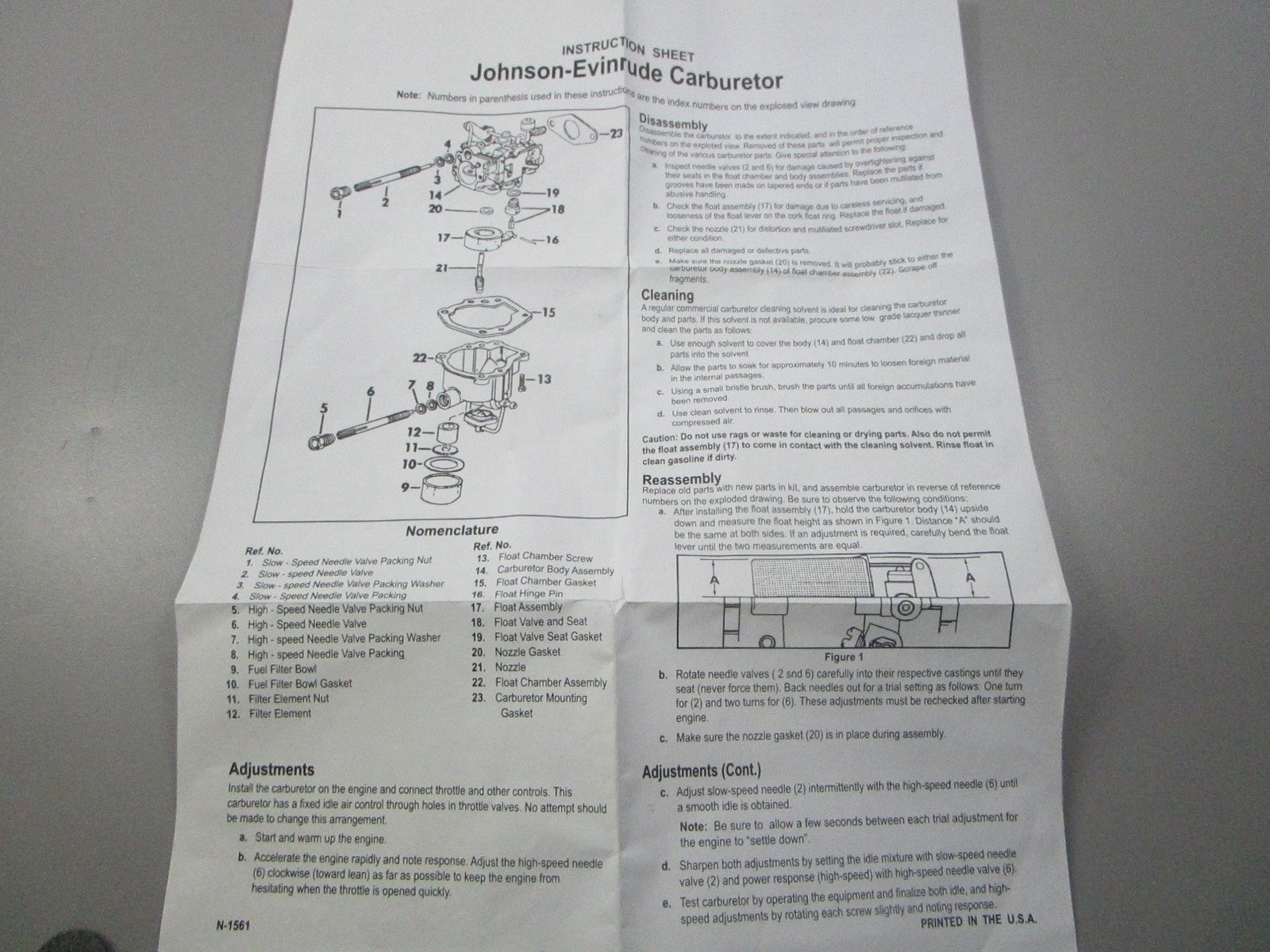 NEW 18-7043 Replaces: 382047 3832049 383052 18-7765 Carburetor Kit 0810