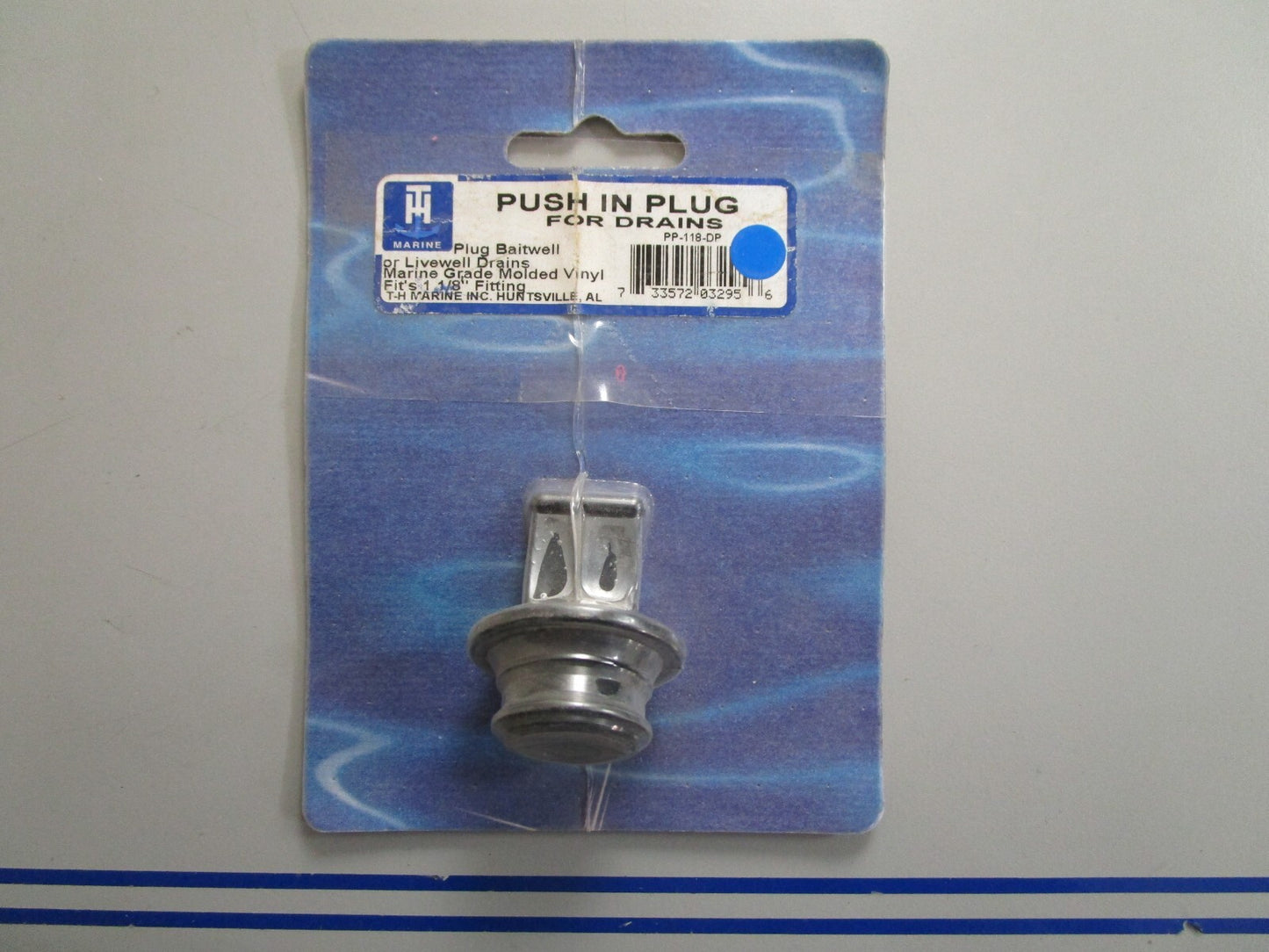*NEW* 0820 TH Marine Push-In Plug for Drains PP-118-DP