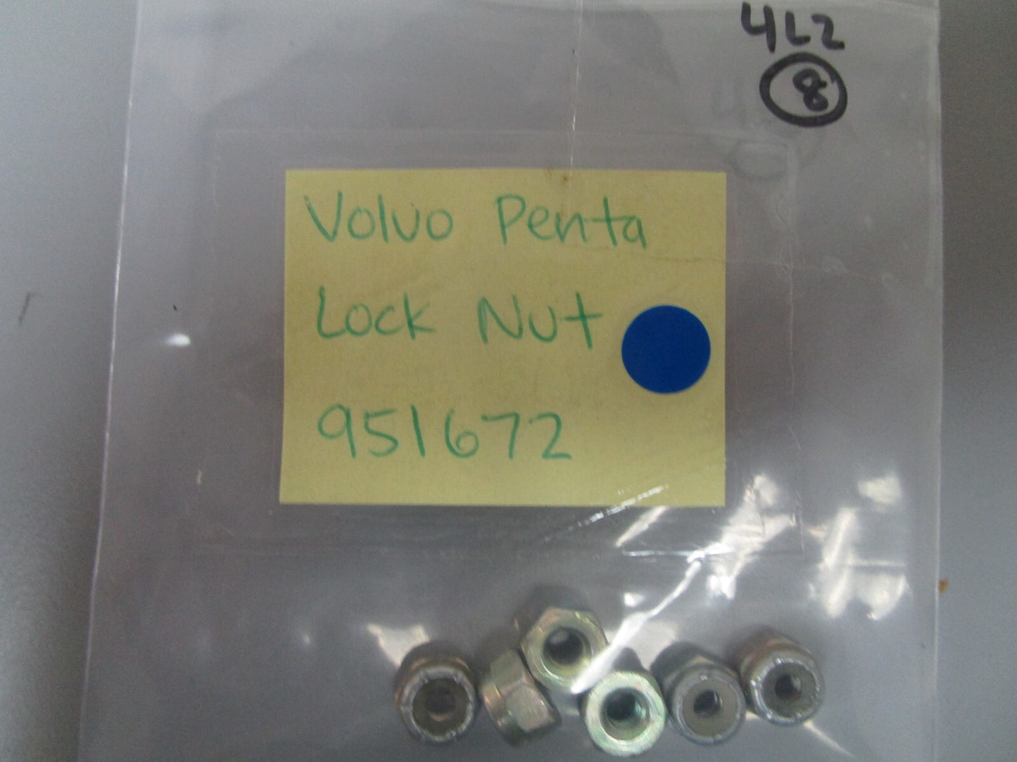 *NEW OEM* (LOT OF 2) 0810 Volvo Penta Lock Nut 951672