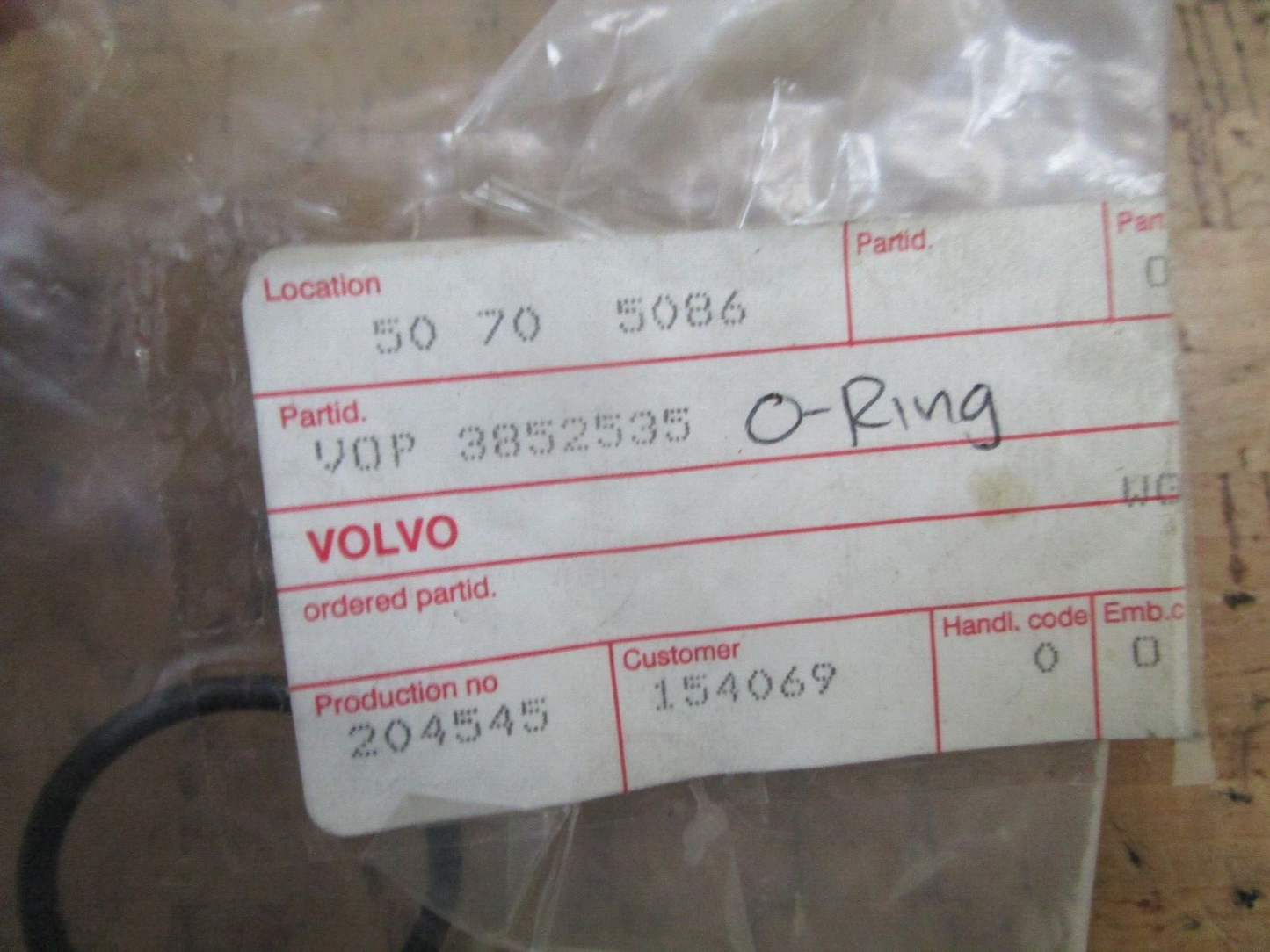 *NEW OEM* 0750 Volvo Penta O-RING 3852535