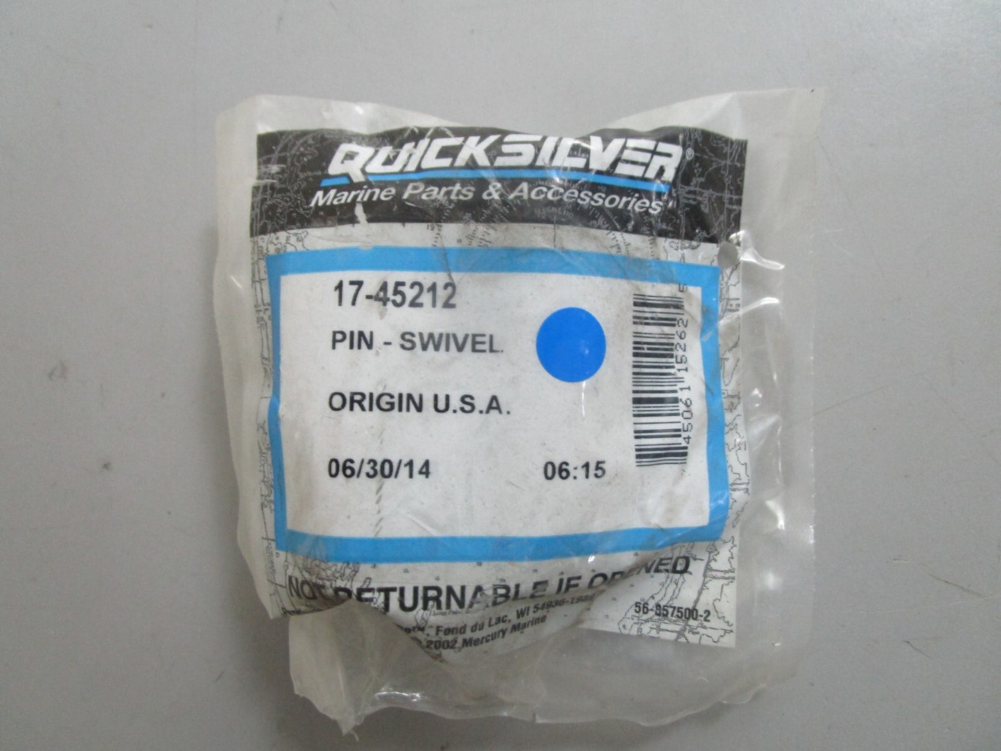 *NEW OEM* 0810 Mercury Quicksilver Swivel Pin 17-45212