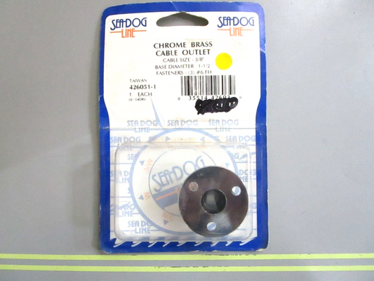 *NEW* 0750 Sea Dog  CHROME BRASS CABLE OUTLET 426051-1