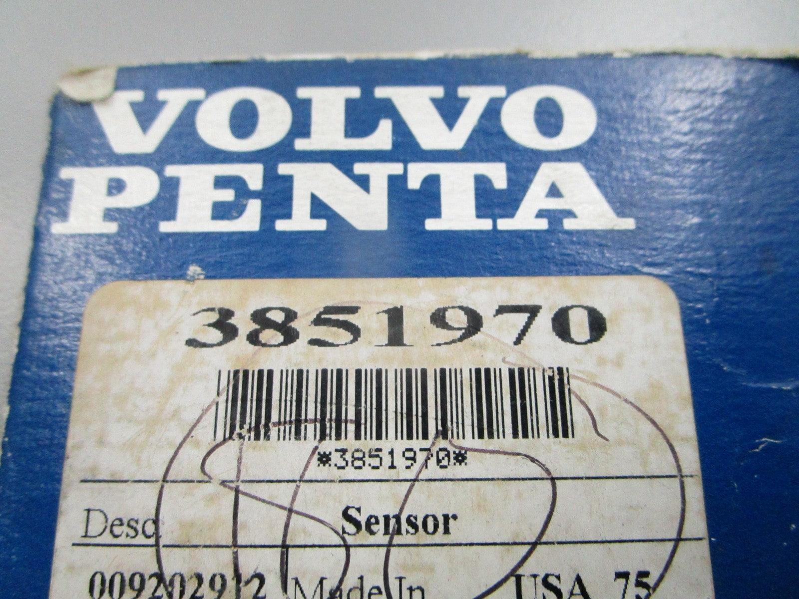 NEW OEM Volvo Penta 3851970 Sensor 0810