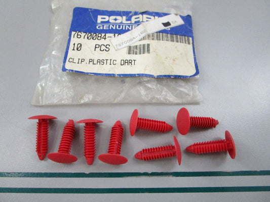 NEW OEM (LOT OF 8) 7670084-182 Polaris Plastic Dart Clip 0810