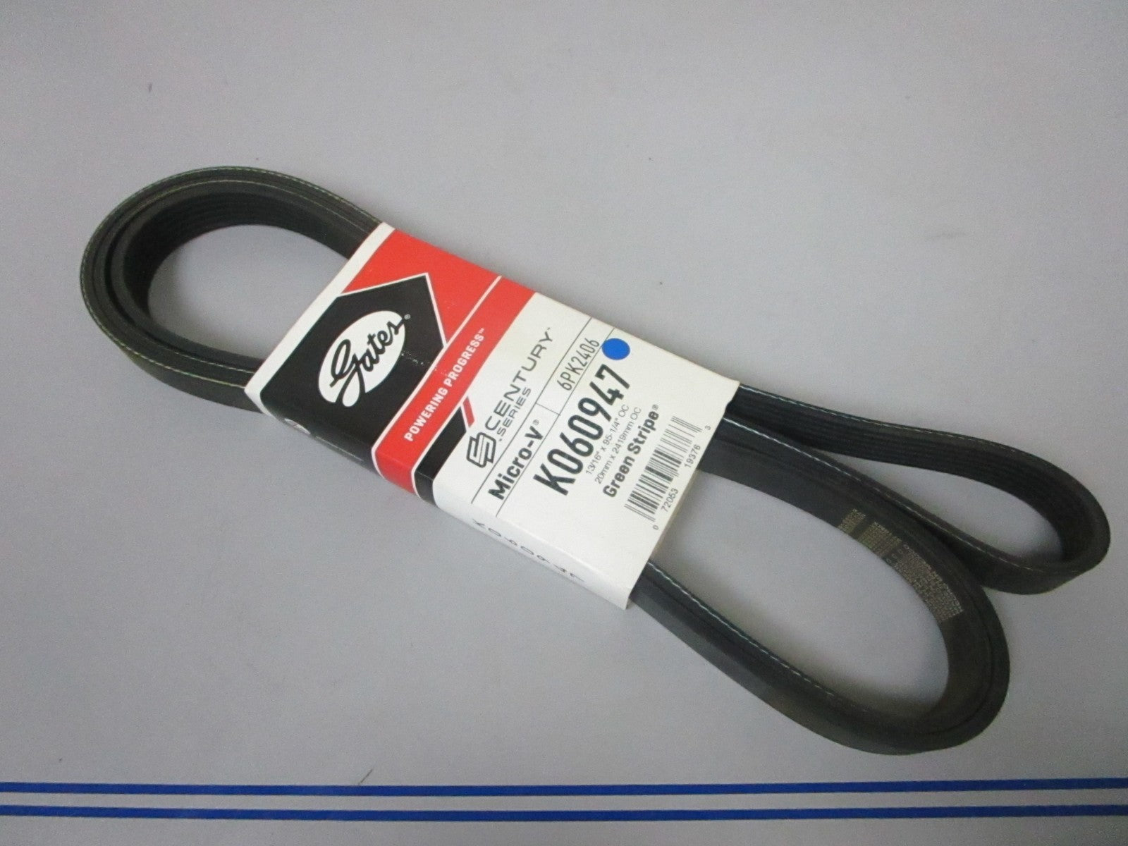 NEW K060947 Gates Micro-V Green Stripe 13/16" x 95 ¼" Serpentine Belt 0720