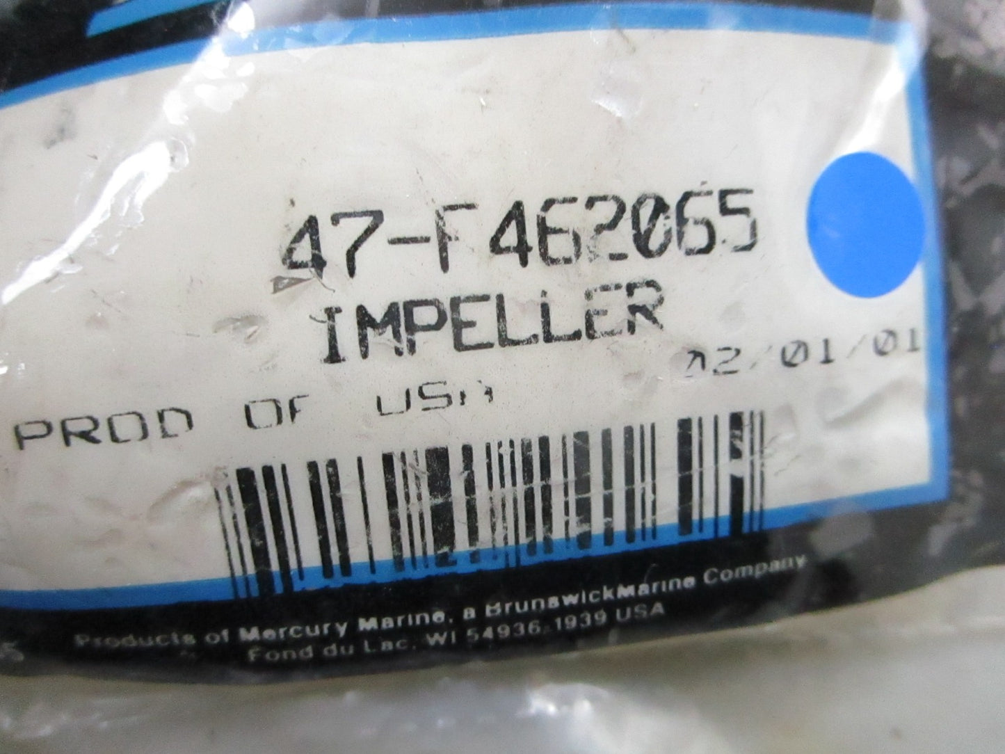 *NEW OEM* 0810 Mercury Quicksilver Impeller 47-F462065