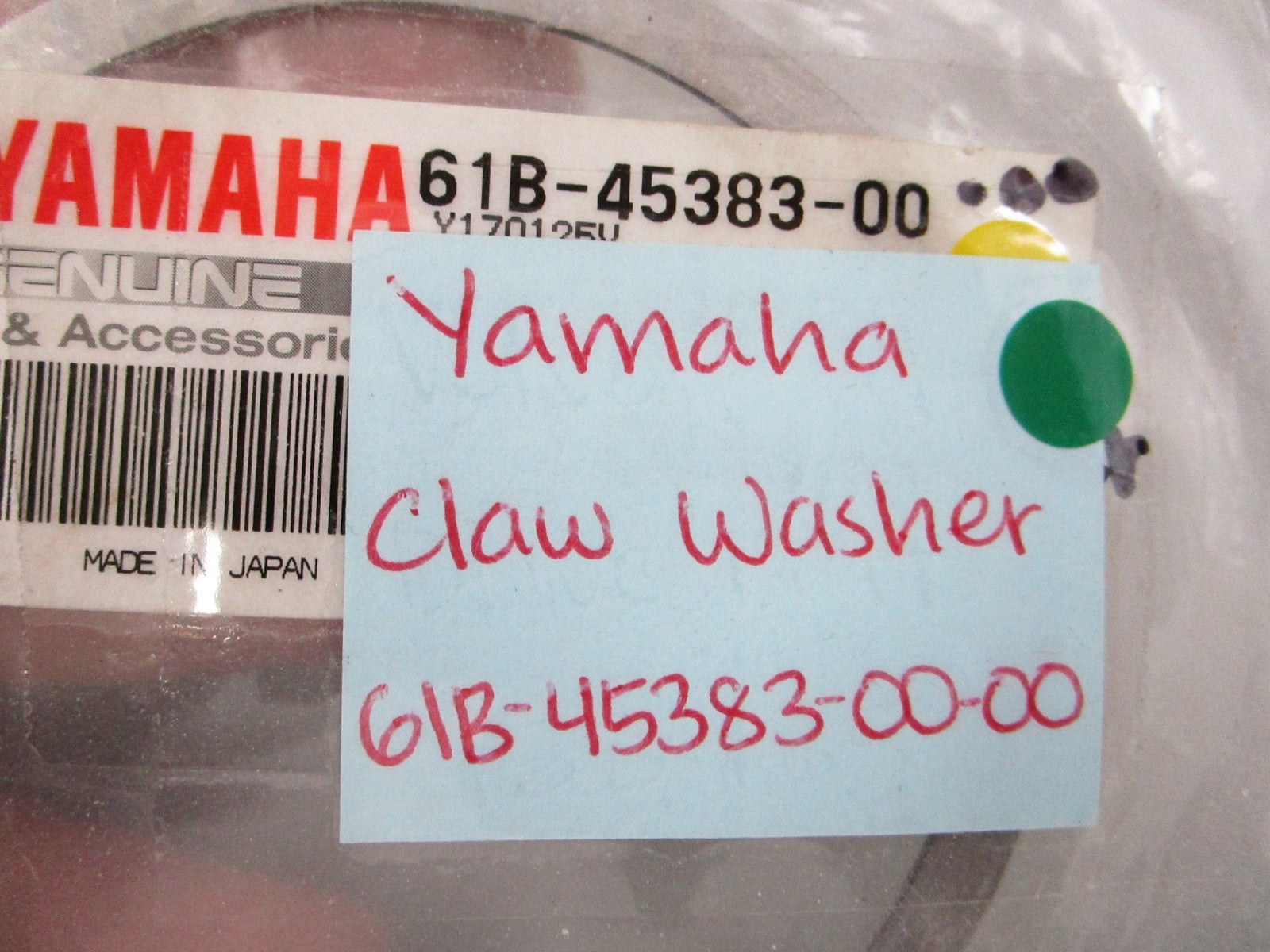 NEW OEM 61B-45383-00-00 Yamaha Claw Washer 0810