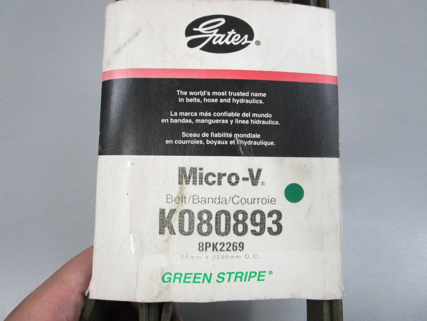 Gates NEW Micro-V Serpentine Belt K080893 8-Rib 89.875" 0810