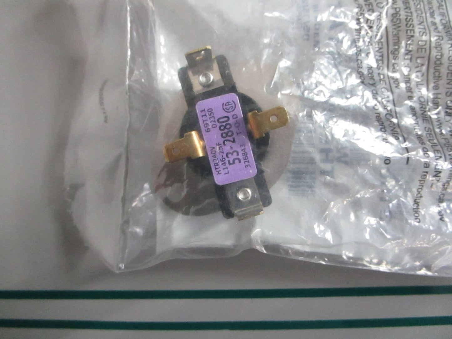 NEW OEM WP31001192 31001192 Whirlpool Thermostat 0820