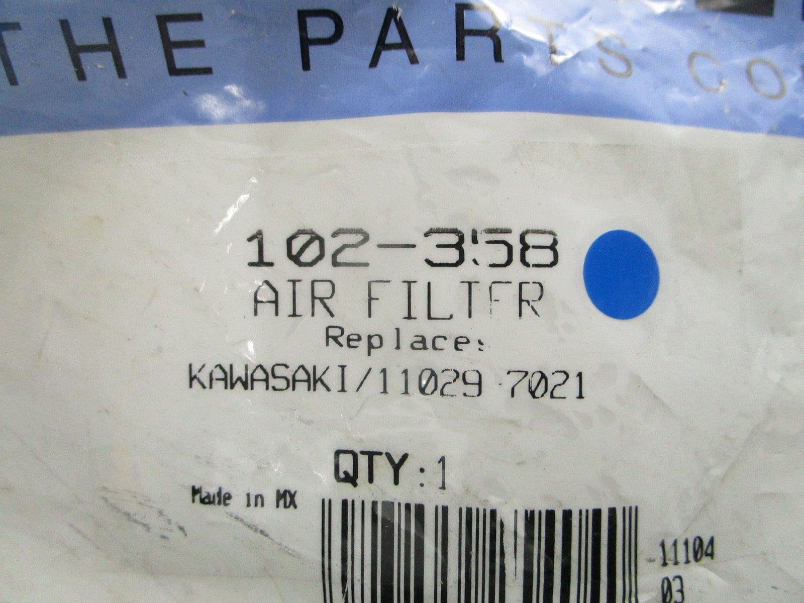 NEW Stens 102-358 Replaces: Kawasaki 11029-7021 Air Filter 0810