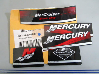 *NEW OEM* 0820 Mercury Quicksilver Bravo I Decal Set 37-881755A00