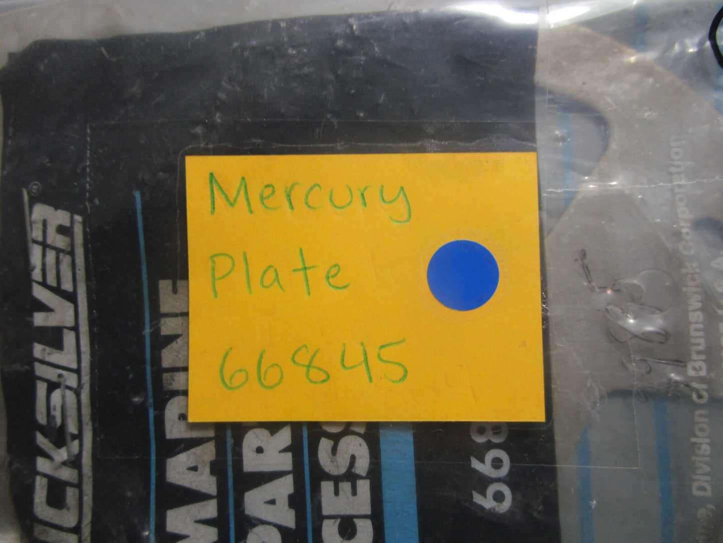 *NEW OEM* 0810 Mercury Quicksilver Plate 66845
