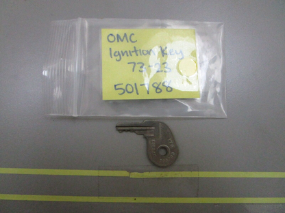 *NEW OEM* 0810 OMC Johnson Evinrude Ignition Key 73-23 501788 0501788