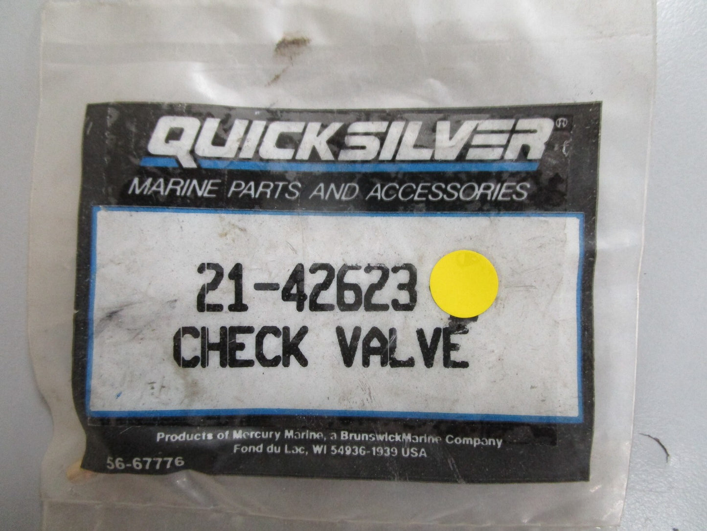 *NEW OEM* 0810 Mercury Quicksilver Check Valve 21-42623
