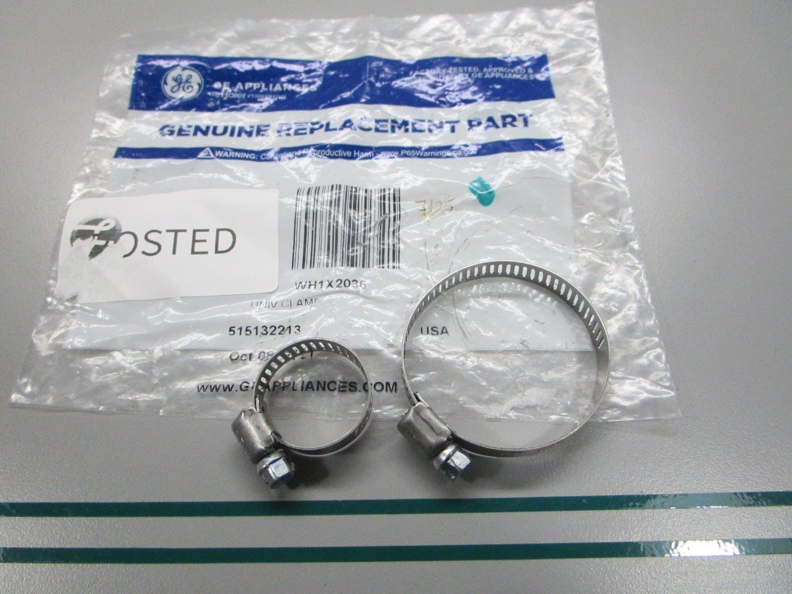NEW OEM WH1X2036 GE Clamp Kit 0810