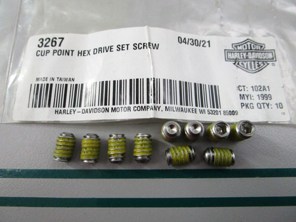 NEW OEM (LOT OF 10) 3267 Harley Davidson Set Screw 0810
