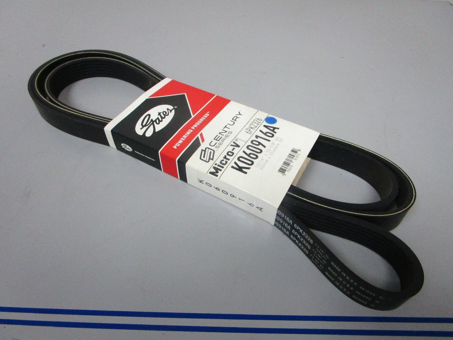 NEW K060916A Gates Micro-V 13/16" x 92 ⅛" Serpentine Belt 0720
