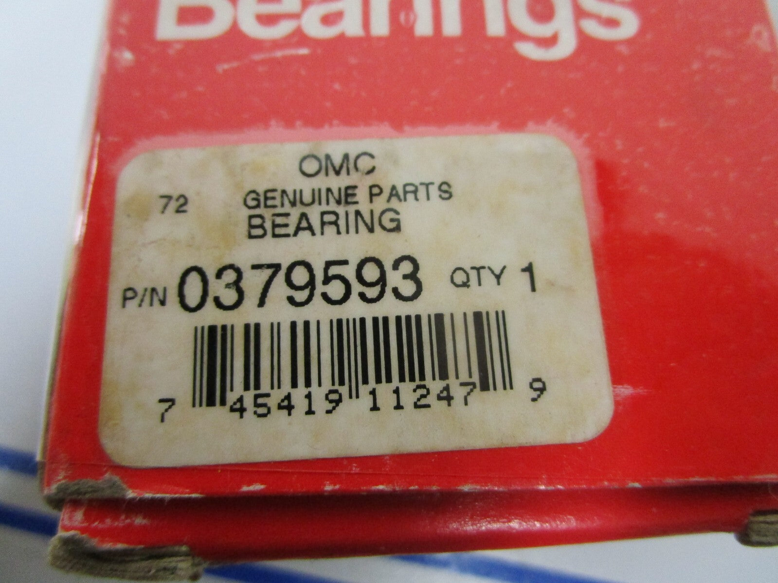 *NEW OEM* 0810 OMC Johnson Evinrude Bearing 379593 0379593