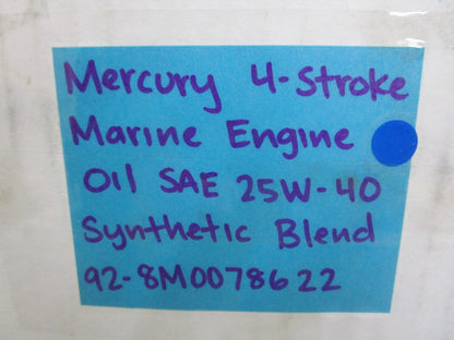 *NEW OEM* 0820 Mercury Quicksilver 4-Stroke Marine Engine Oil 92-8M0078622