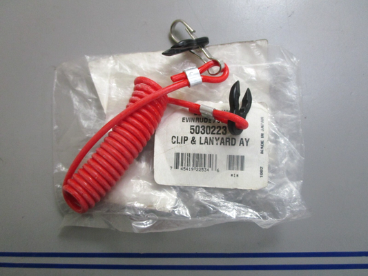 *NEW OEM* 0810 OMC Johnson Evinrude Clip & Lanyard Assembly 5030223