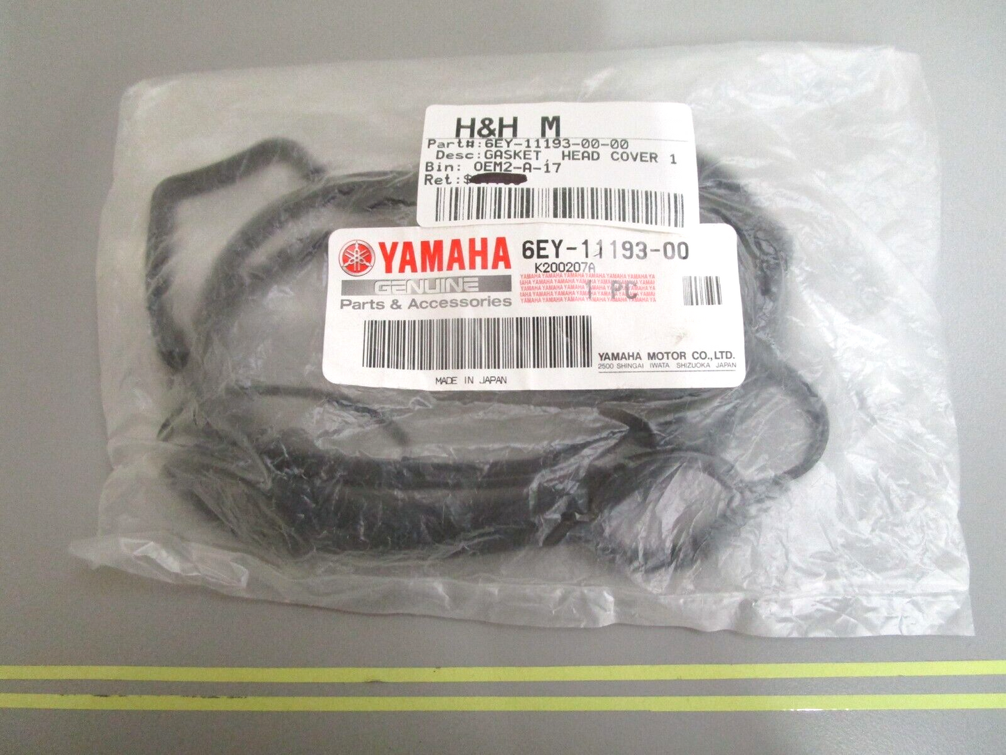 *NEW OEM* 0750 Yamaha HEAD COVER GASKET 6EY-11193-00-00