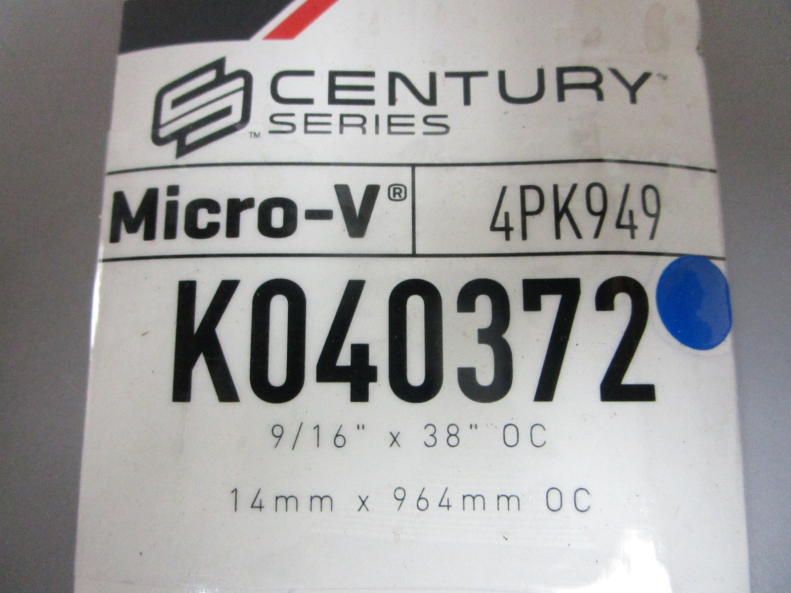 NEW K040372 Gates Micro-V 9/16" x 38" Serpentine Belt 0720