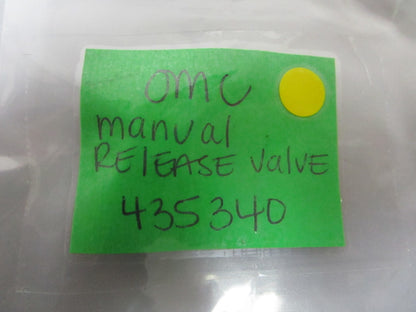 *NEW OEM* 0720 OMC Johnson Evinrude Manual Release Valve 435340 0435340
