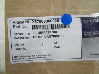 *NEW* 0820 MTU Filter Cartridge X57508300028