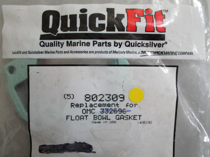 *NEW* (LOT OF 5) 0810 QuickFit Float Bowl Gasket 802309 Replaces: OMC 332696