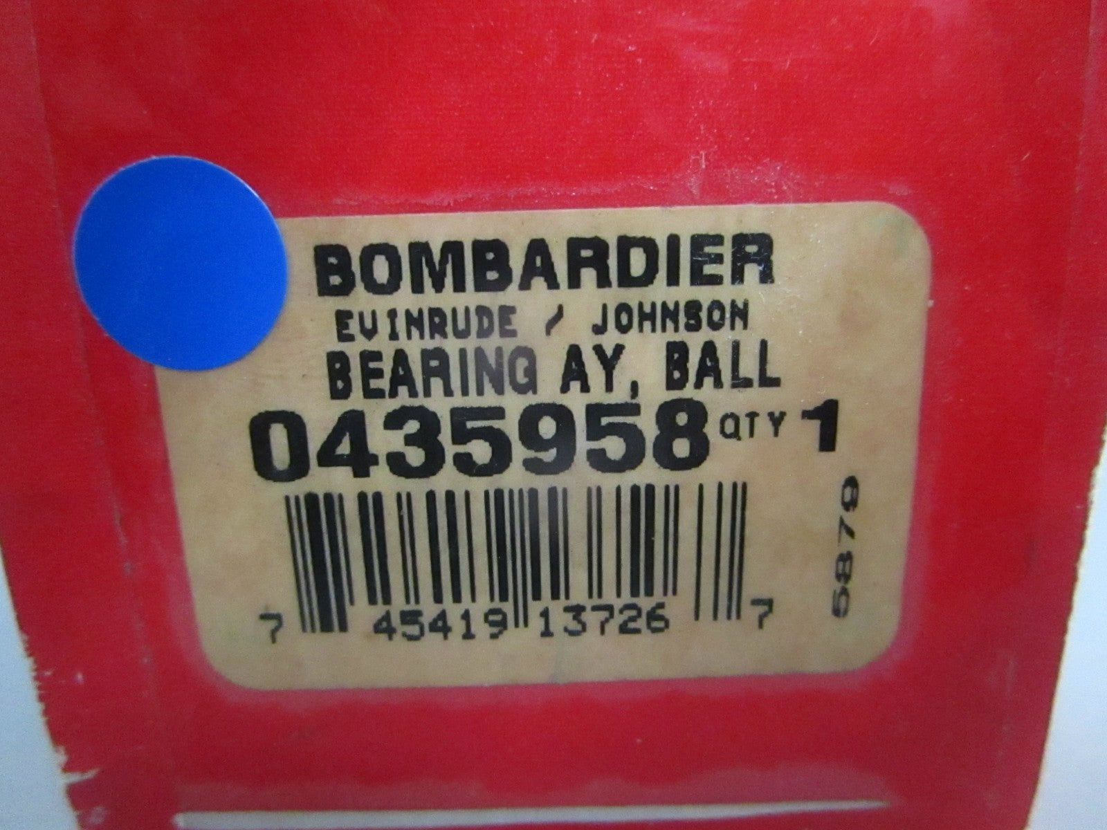 NEW OEM 435958 0435958 OMC Johnson Evinrude Ball Bearing Ay 0820