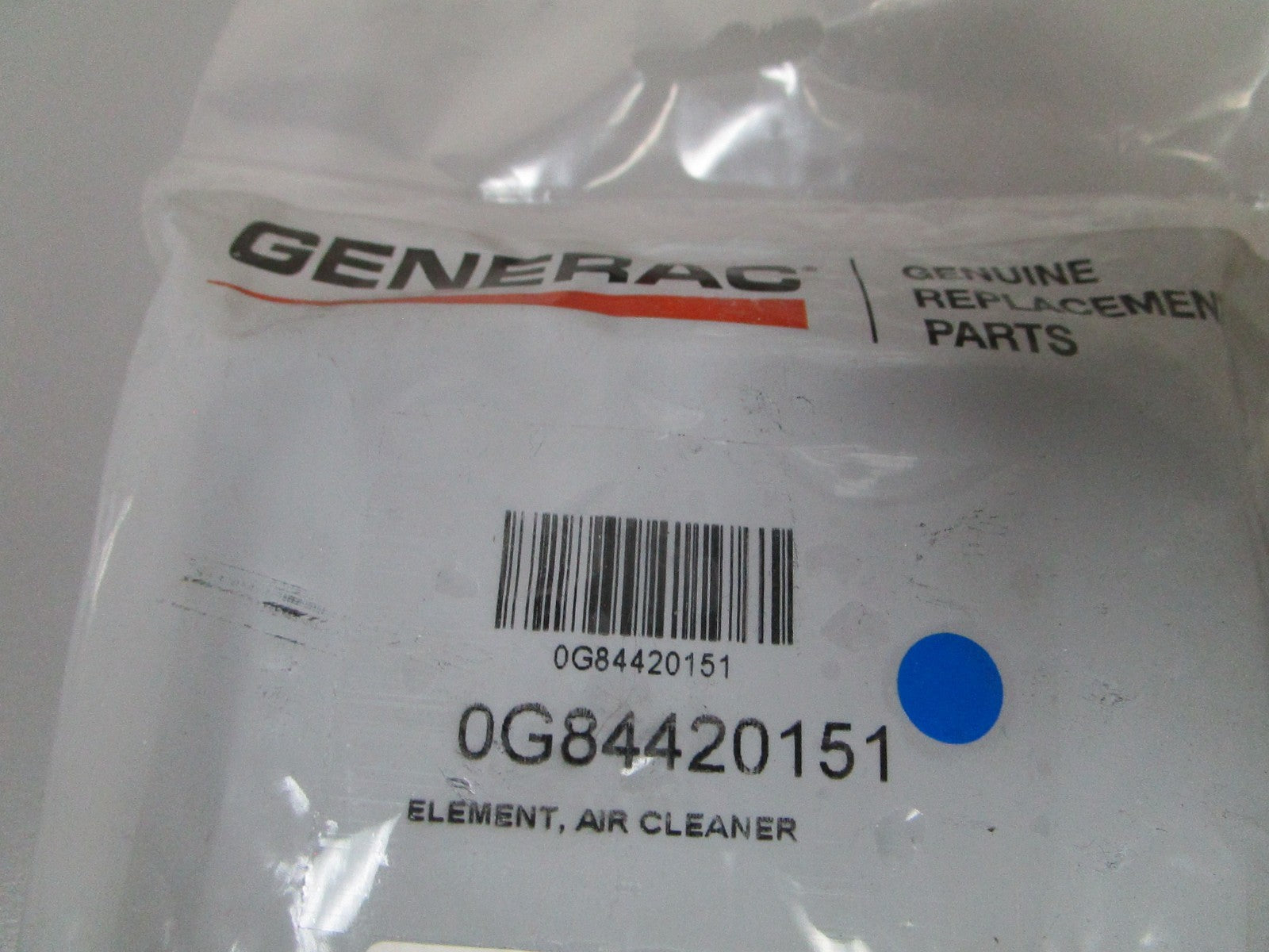 NEW OEM 0G84420151 Generac Air Cleaner Element 0720