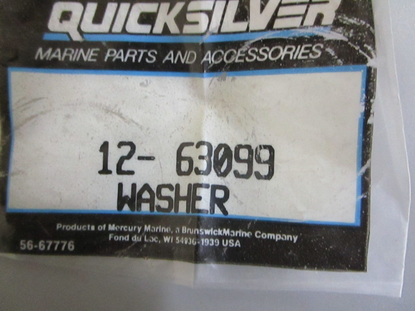 *NEW OEM* 0770 Mercury Quicksilver Washer 12-63099